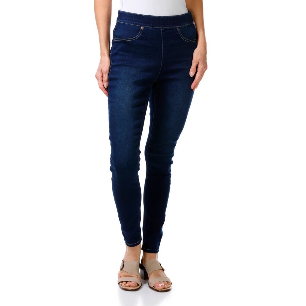Seven7 365 Everlasting Flex Jeans Legging Womens L 12-14-16 Blue Pull On NEW